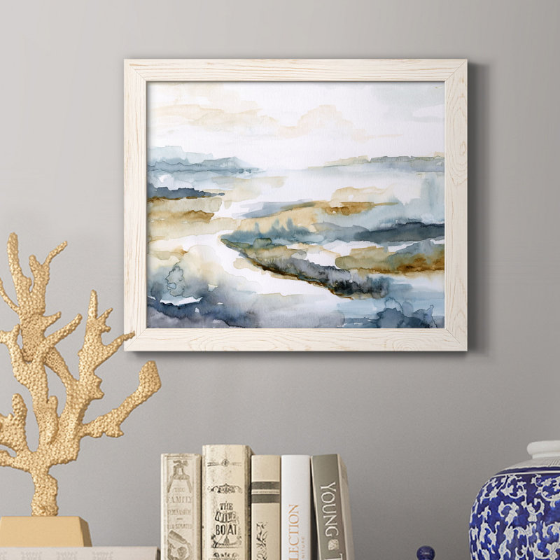 Estuaire I - reproduction d'art sur toile, H 24 po x l 18 po x P 1,5 po, Blanc