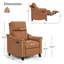 Fauteuil inclinable électrique pivotant en cuir véritable Porter-2121998328