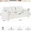 White 77" 3 , With Chenille Upholstery And Frame For A Stylish Home Modern Couch, In White, Fabric Soft Padding Relaxing Sit