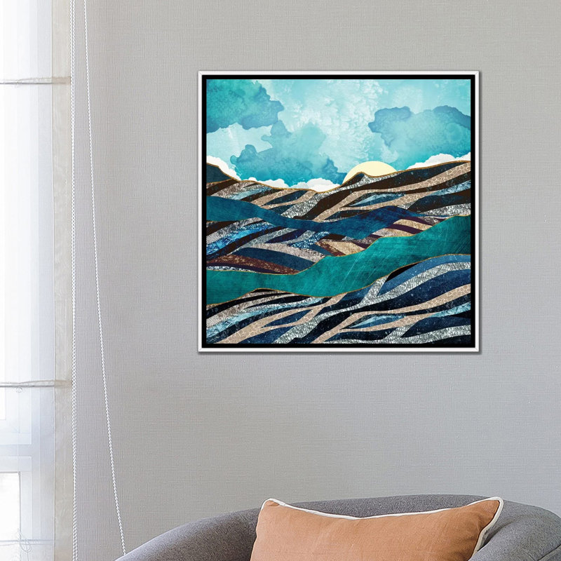 New Day - impression d'art graphique, 26" H x 26" W x 1.5" D, Aucun mat, Toile blanche encadrée