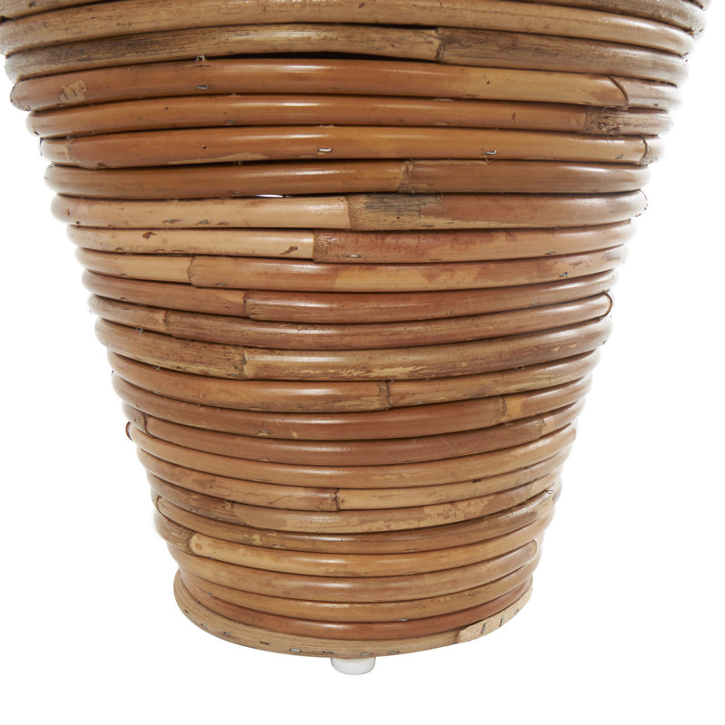 Vase de plancher en rotin fait à la main Rika, H 36,5 po x l 12,8 po x P 12,8 po
