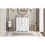 Meuble-lavabo de salle de bain avec lavabo en céramique, tablette réglable et tiroir-518100286