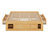 Queen Size Platform Bed Frame With 4 Under-Bed Drawers & Footboard Storage Cubby, Headboard-Free Modern Design-1433761444