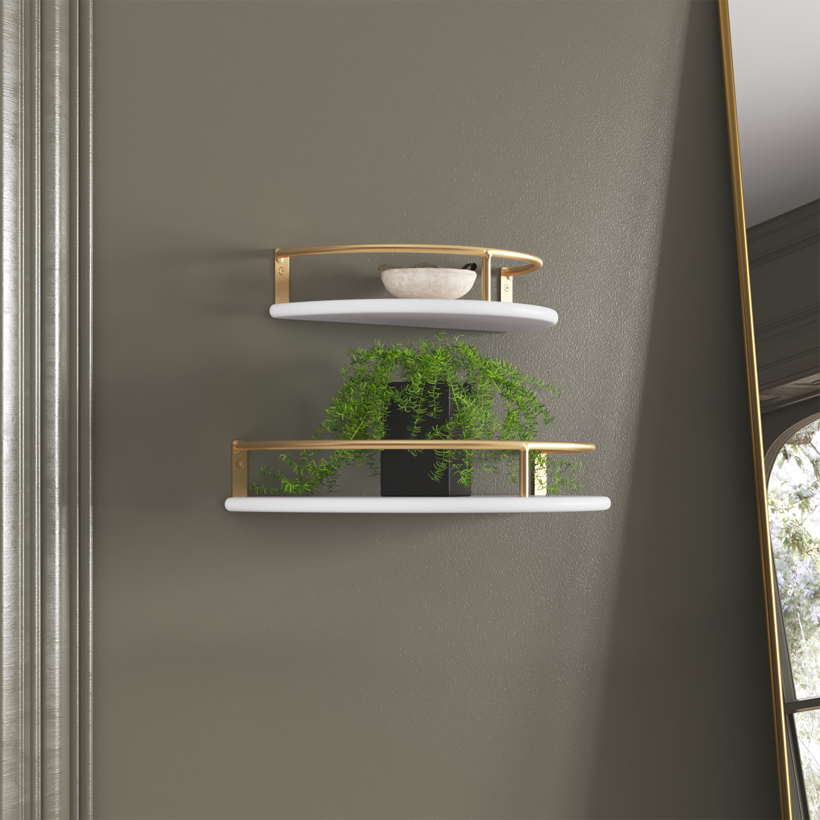 Haden 16" Floating Shelf, White