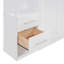 Lit escamotable blanc pleine grandeur avec tablettes, tiroirs et éclairage DEL-1203473790