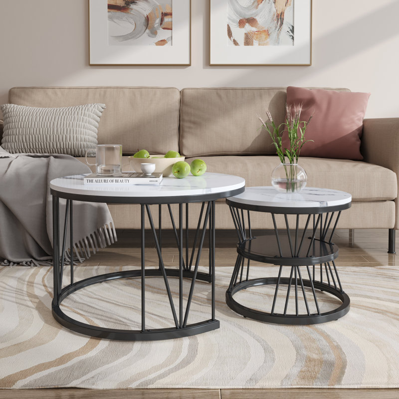 Coffee Table with Storage, Black