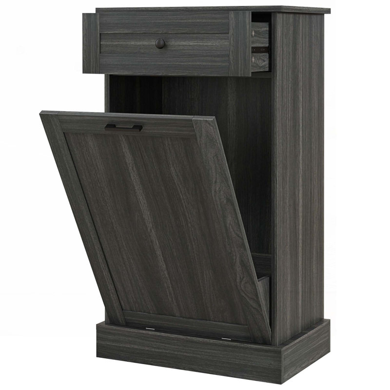 Armoire de recyclage autoportante pour cuisine, Gris
