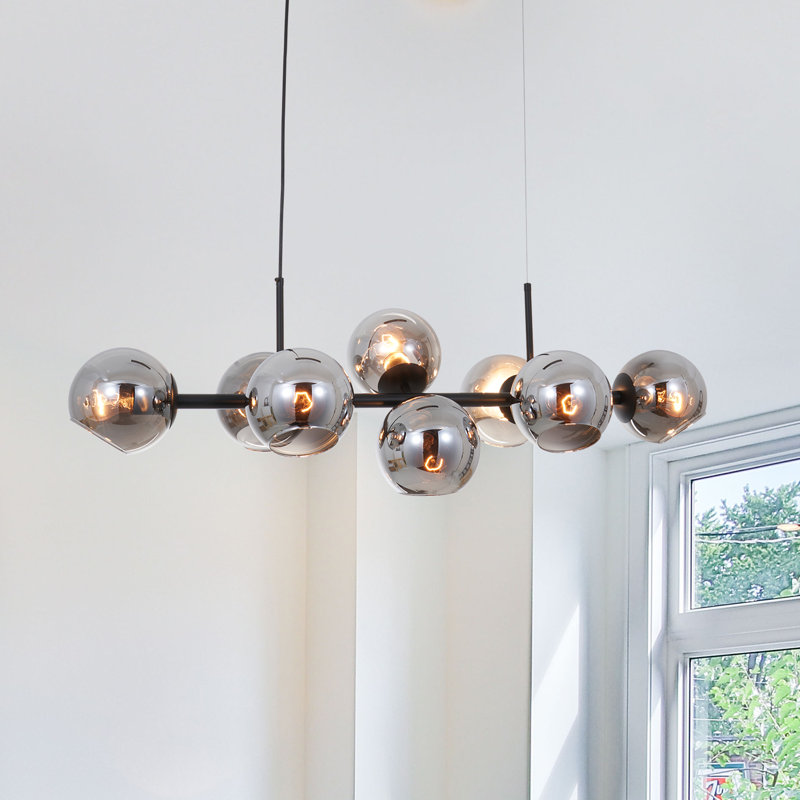 Luminaire suspendu en verre 8 lumières
