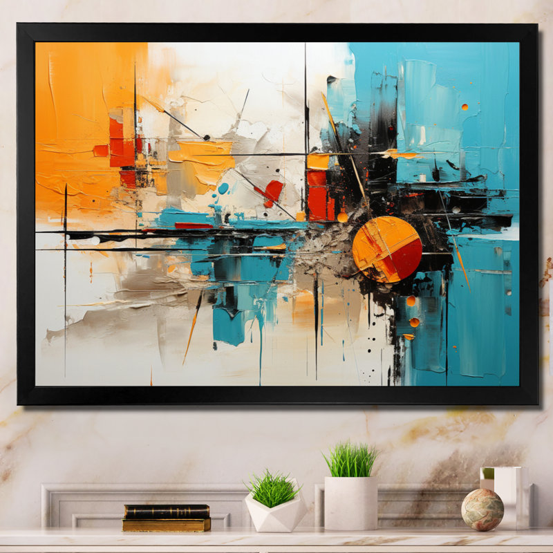 Collage fusion V sur toile, Cadre photo noir, H 24 po x l 32 po x P 1 po