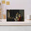Girl Interrupted At Her Music, C.1658-69 Traditional Abstract Contemporary Wall Art Print 1 Piece Wrapped Canvas Wall Art-687936212