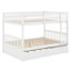 Lit superposé en bois polyvalent avec lit gigogne, échelle et rails de sécurité, convertible en 2 lits-55714294