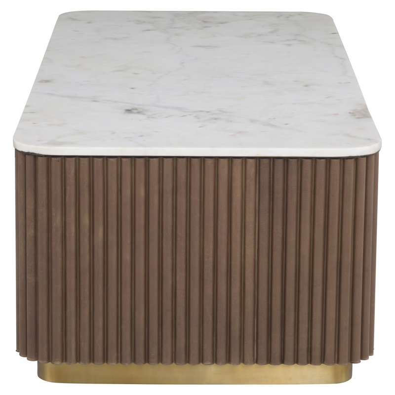Dimitri Marble Cocktail Table, White