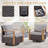 Drazen 7 - Person Patio Furniture Set With Fire Pit Table, All-Weather Wicker Outdoor Conversation Set With Chair And Thick Cushions-583627258-583627261