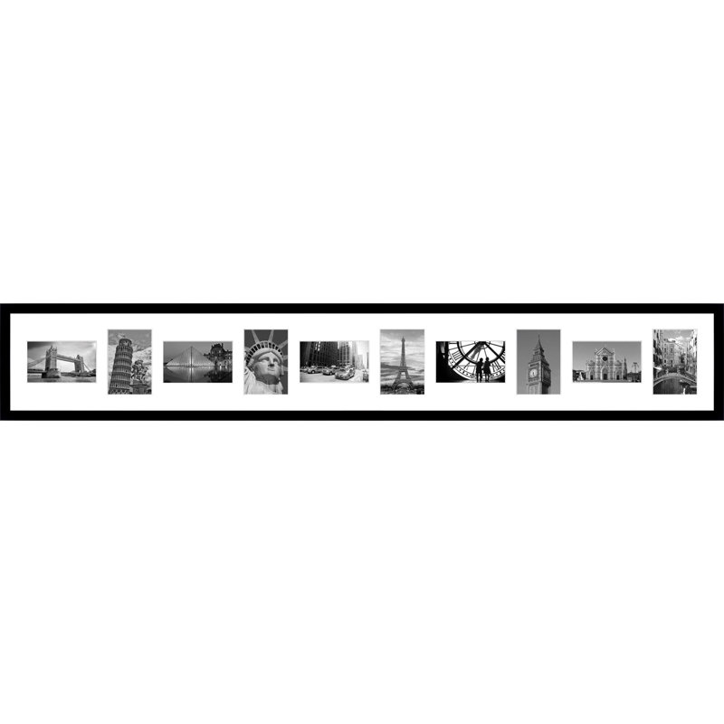 Lanyard Wood Picture Frame with Mat, Black