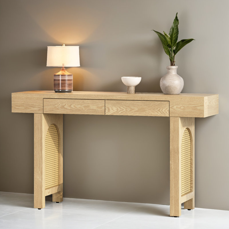 Table d'appoint 52 po avec console pour le couloir du salon, Noir antique