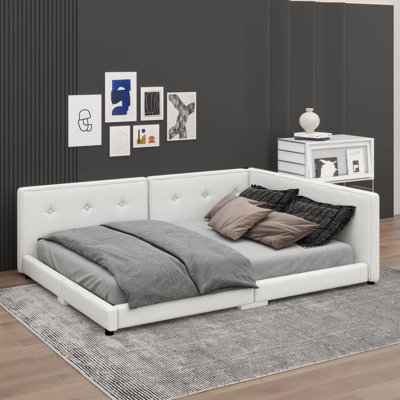 A Upholstered Platform Bed With Built-In USB Ports by Latitude Run
