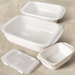 Ensemble de 3 casseroles en céramique avec couvercles Artena