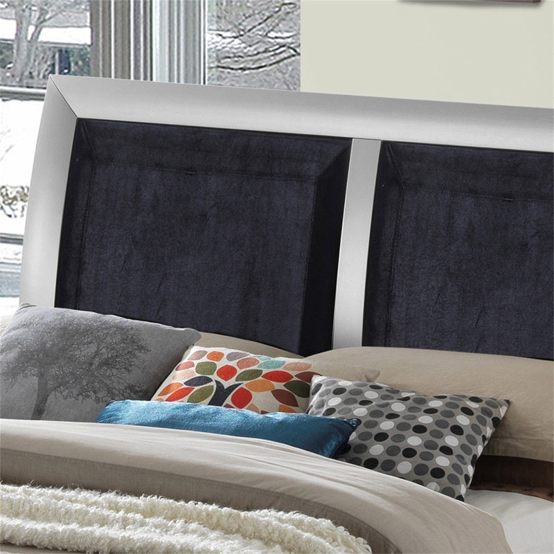 Contemporary Silver Champagne Full Bed
