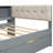 Wood Twin Size Platform Bed With Storage Shelves, Drawers, Charging Station And Upholstered Headboard, Gray-636610379-636610378