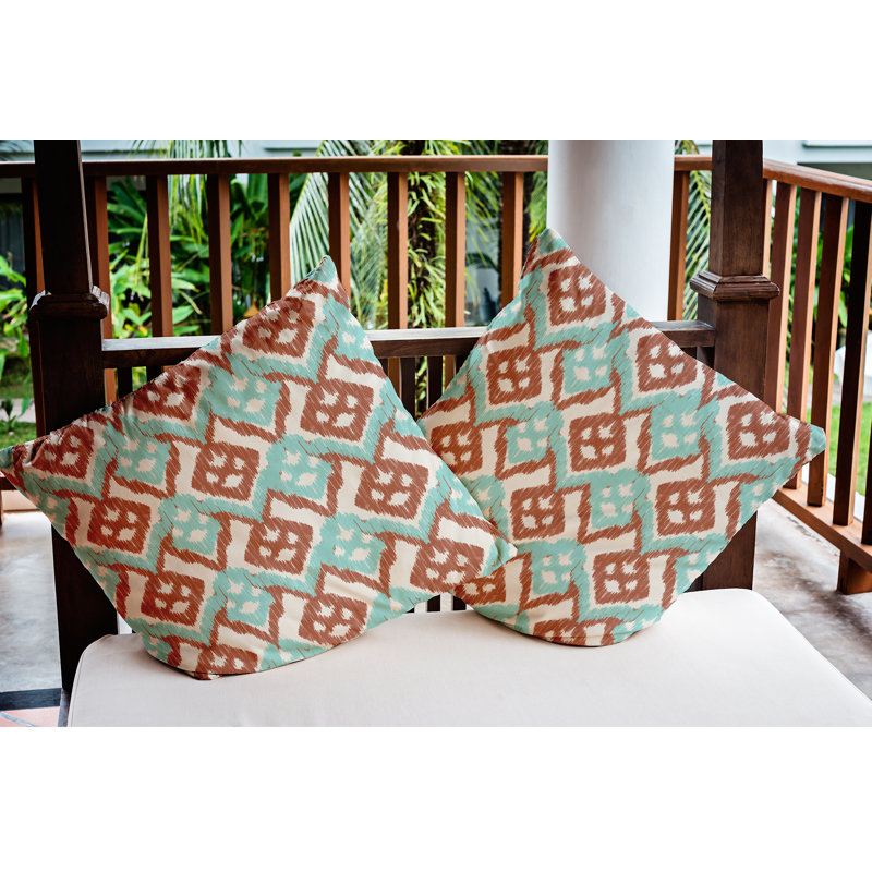 Coussin intérieur / extérieur Hipster, 20 po x 20 po, Bleu clair