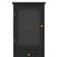 Armoire de rangement de 63 po de hauteur avec 2 tiroirs, armoire de salle de bain avec portes en verre, rangement pour garde-manger avec tablettes réglables-2024789941