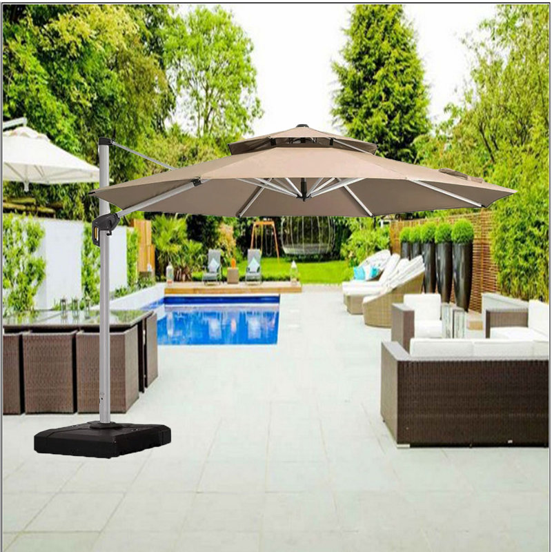 Auvent de remplacement compatible avec le parasol rond à feuilles mauves ZYLRR11 - Riplock 500
