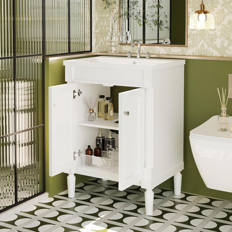 Armoire de rangement moderne à 2 niveaux pour salle de bain