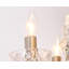 Lustre classique 29 pouces à niveaux avec accents de cristal et rose pour maison de campagne