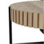 Table basse Axis fabriquée à la main de style Mid-Century moderne en MDF et fer avec finition noyer