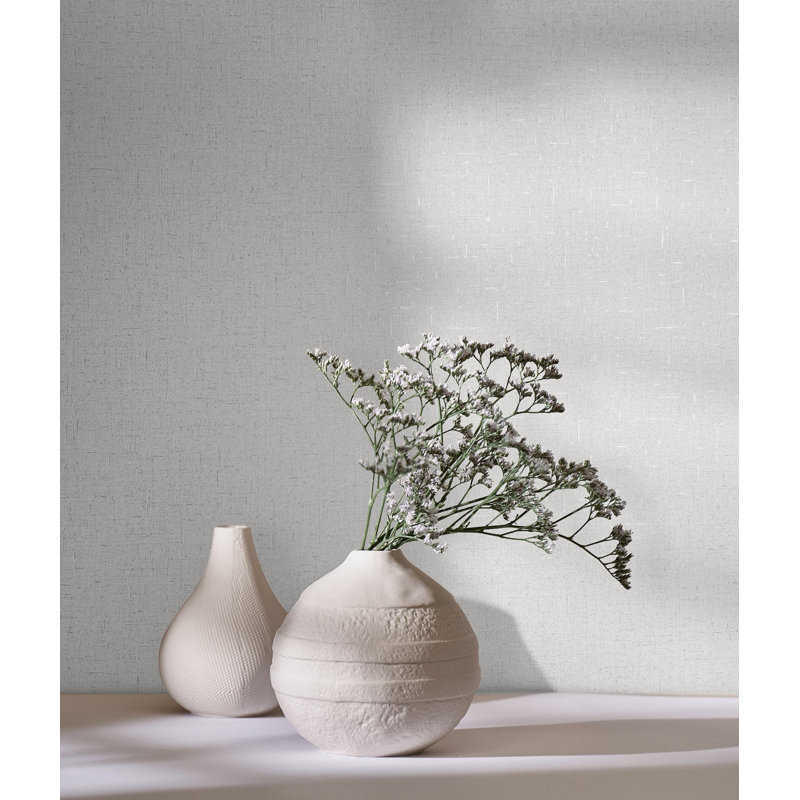City Romance Plain Texture Wallpaper, Light Grey