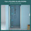 Porte de douche l 32 po x H 72 po avec verre trempé, nickel brossé - concept de conception d'espace, procédure d'installation facile, apparence élégante de la salle de bain, assemblage, apparence