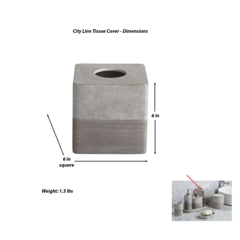 City Line Tissue Box Cover