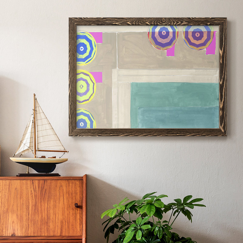By the Pool III - Impression sur toile tendue, Noyer, H 26 po x l 38 po x P 1,5 po