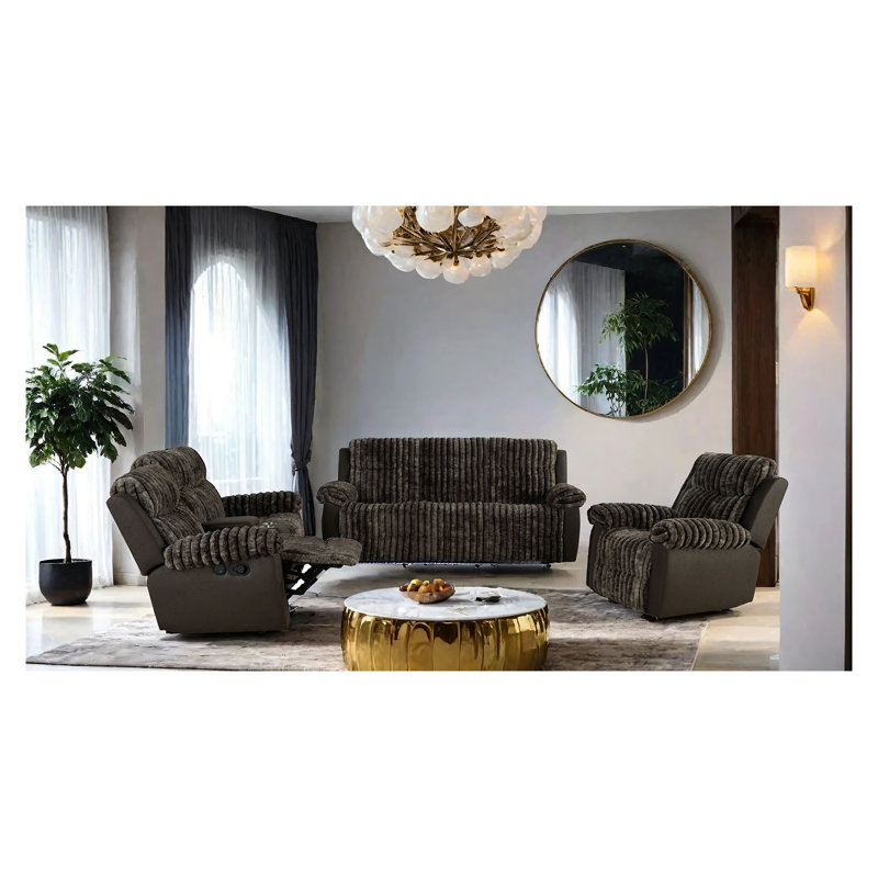 Fauteuil inclinable manuel transitionnel transitionnel bicolore brun, Brown Fabric, Brown