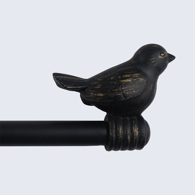 Tringle à rideaux simple réglable Kolb, 28 po à 48 po, Doré brulé