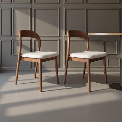 Modern Kitchen Solid Wood Dining Chairs (Set of 2)