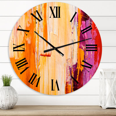 Grunge vert abstrait - horloge murale moderne
