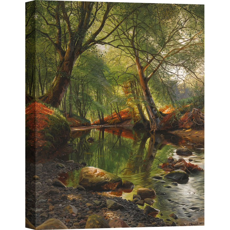 A Woodland Stream by Peder Mork Monsted - Wrapped Canvas Print, 70cm H x 50cm W x 4cm D