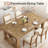 63" Farmhouse Dining Table for 4, Rectangular Kitchen Table with X-shape Base