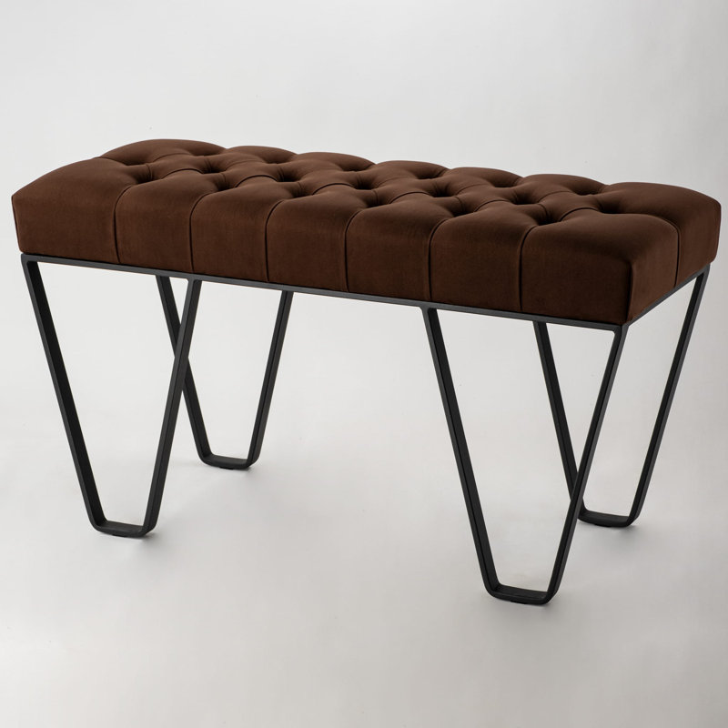 Fahrudin Velvet Upholstered Bench, H40 x W100 x D30cm