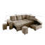 Canapé modulaire rembourré avec repose-pieds 94,88 po-1111629574