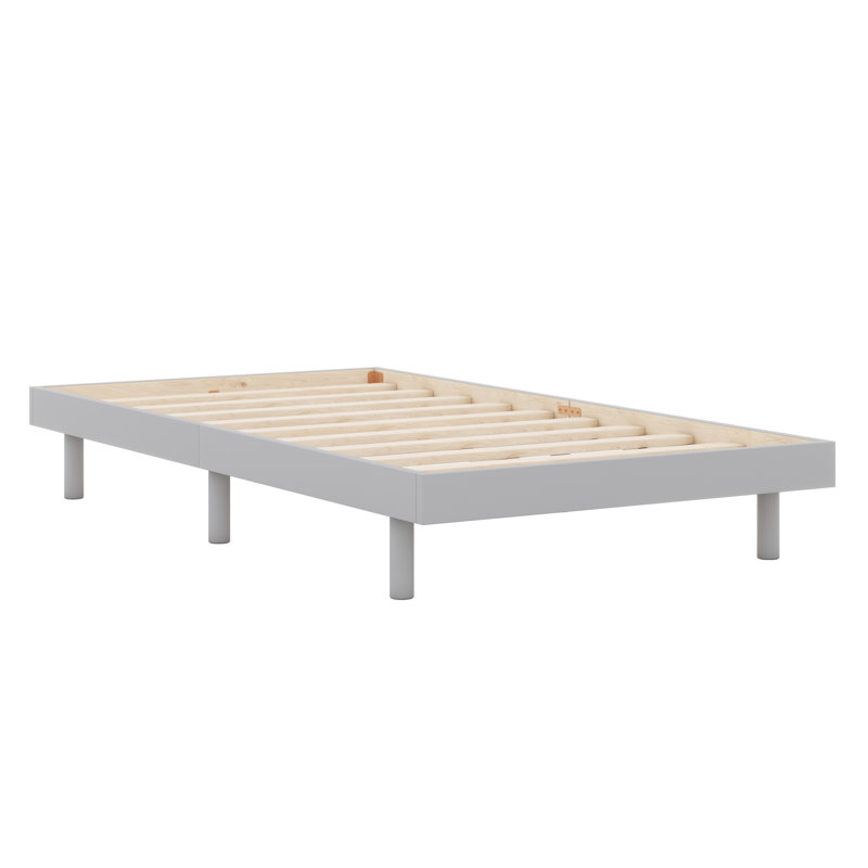 Modern Design Floating Platform Bed Frame, Gray