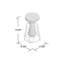 Diaundra Steel Semi Flush Mount-21350153