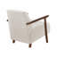 Chaise d'appoint - Coussins de siège en velours côtelé beige de style moderne-1110457258