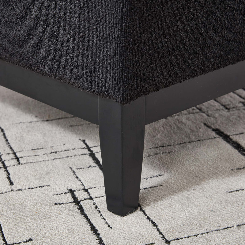 Repose-pieds 33,86 "avec couvercle réversible Boucle, Black, Black