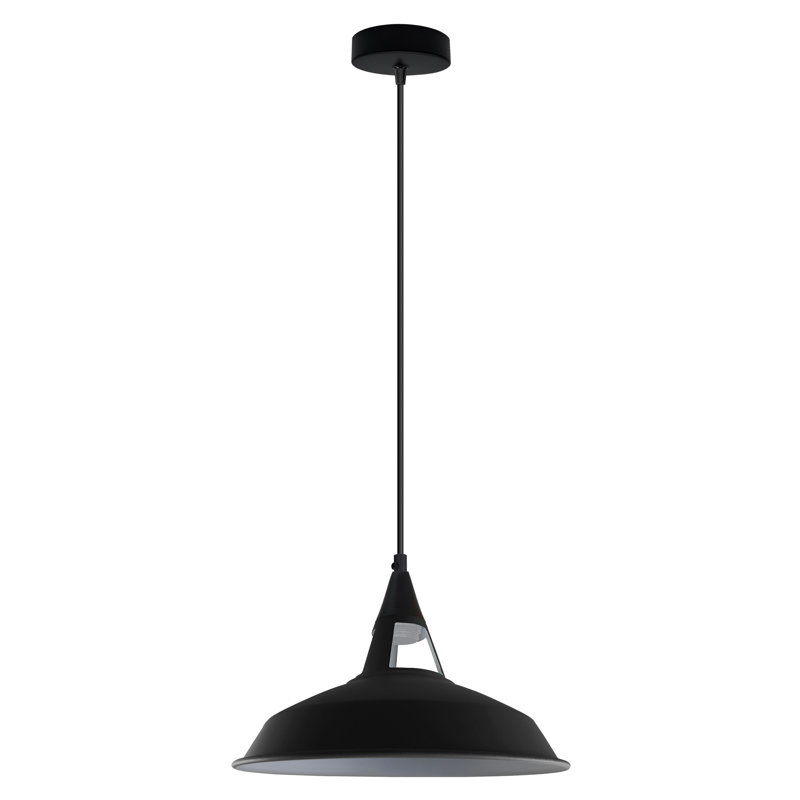 1 - Light Single Pendant, Yes, Black/White