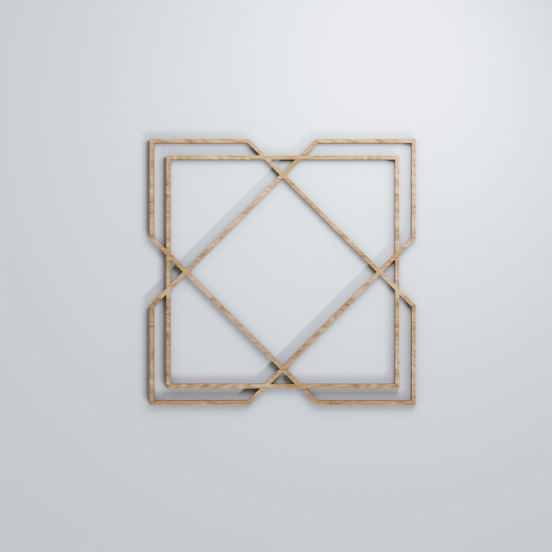Panneaux muraux décoratifs en bois Kiowa, Chêne rouge, H 23 3/8 po x l 23 3/8 po x P 1/4 po