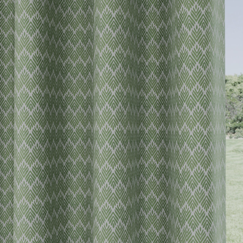 Aspen Room Darkening Curtain Pair, Green, 229cm Width x 229cm Drop