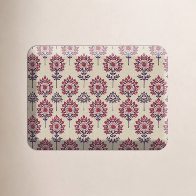 Block Print Garden Kitchen Comfort Mat