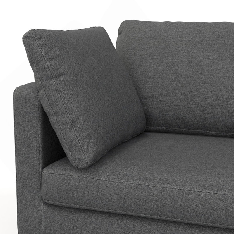 Canapé de 76 pouces Mid-Century, Gris foncé